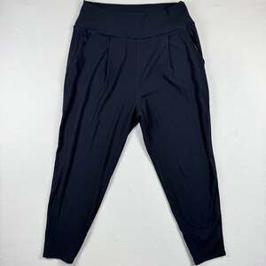 Vuori Pose At Ease Black Ribbed Jogger Pants Size L